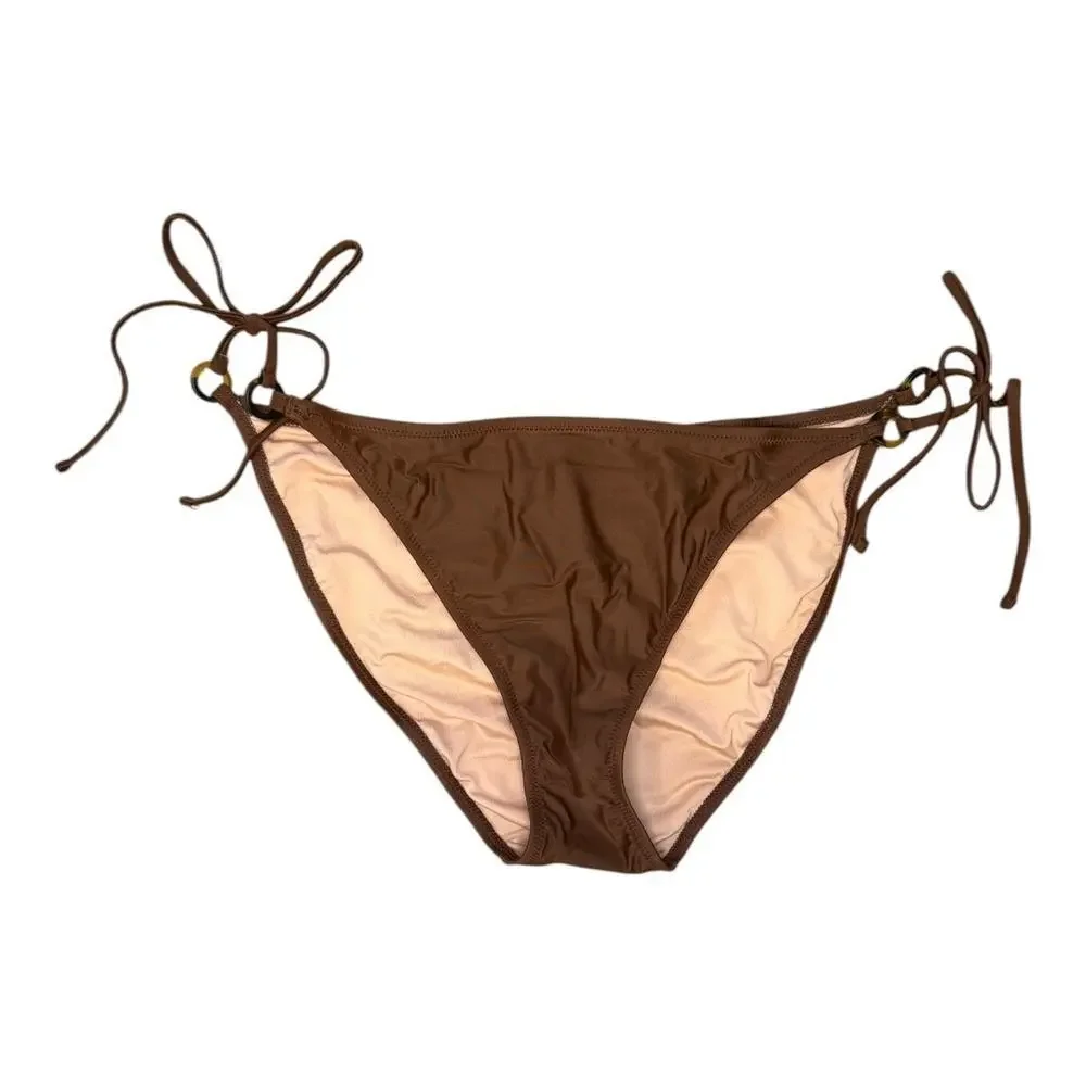 NEW J. Crew Women’s Plus Size 2X O-ring Curved-waist Cheeky String Bikini Bottom